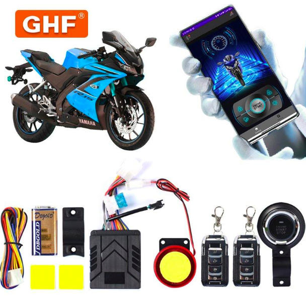 Kit alarme GHF complet — sirène, 2 télécommandes & bouton start