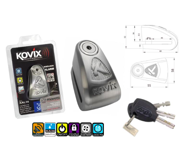 Kovix KAL-14 — bloque-disque avec alarme